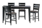 Gourmet Shadow Counter Table + 4 Upholstered Stools
